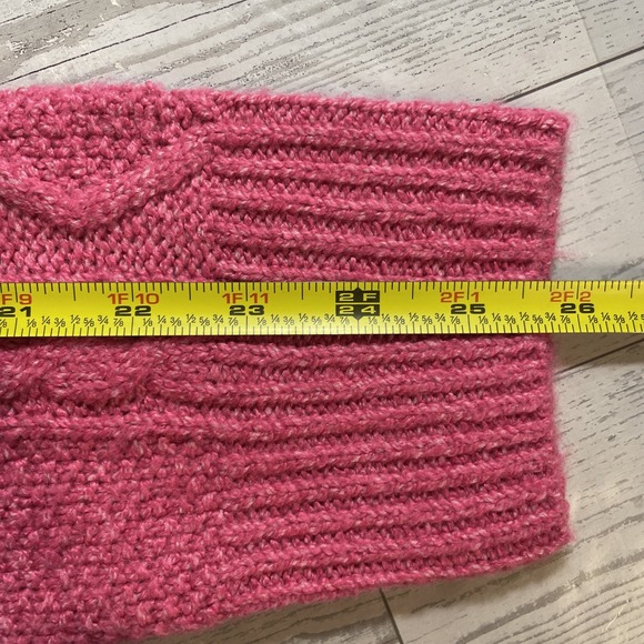 FCT With Love Pink Cable Knit Cropped Pullover Sweater NWT Women's Size XL‎ - Picture 9 of 9